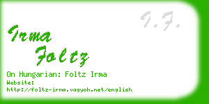 irma foltz business card